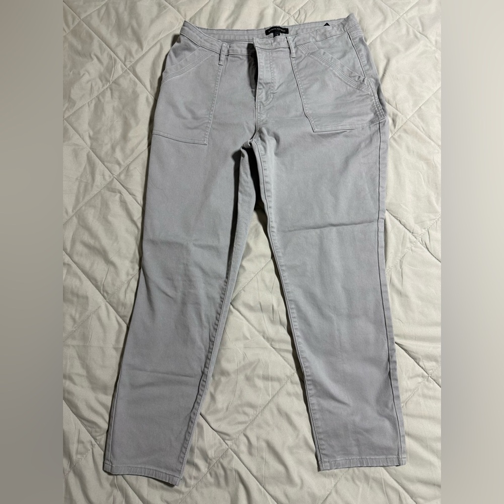 Banana Republic Cropped Grey Chinos
